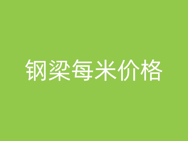 鋼梁每米價格
