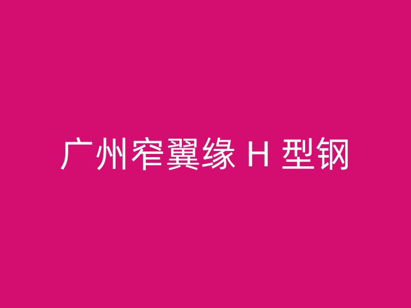 廣州窄翼緣 H 型鋼