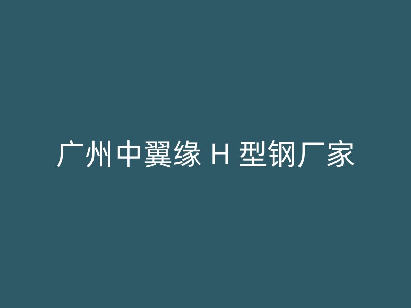 廣州中翼緣 H 型鋼廠家