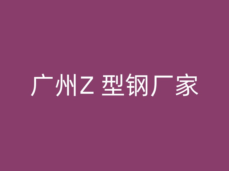 廣州Z 型鋼廠家
