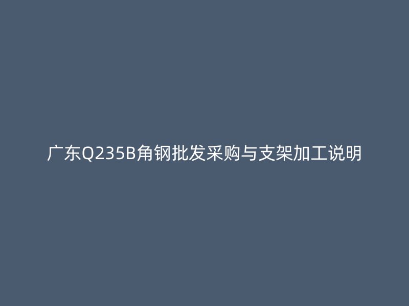 廣東Q235B角鋼批發(fā)采購與支架加工說明