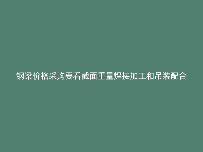 鋼梁價(jià)格采購(gòu)要看截面重量焊接加工和吊裝配合