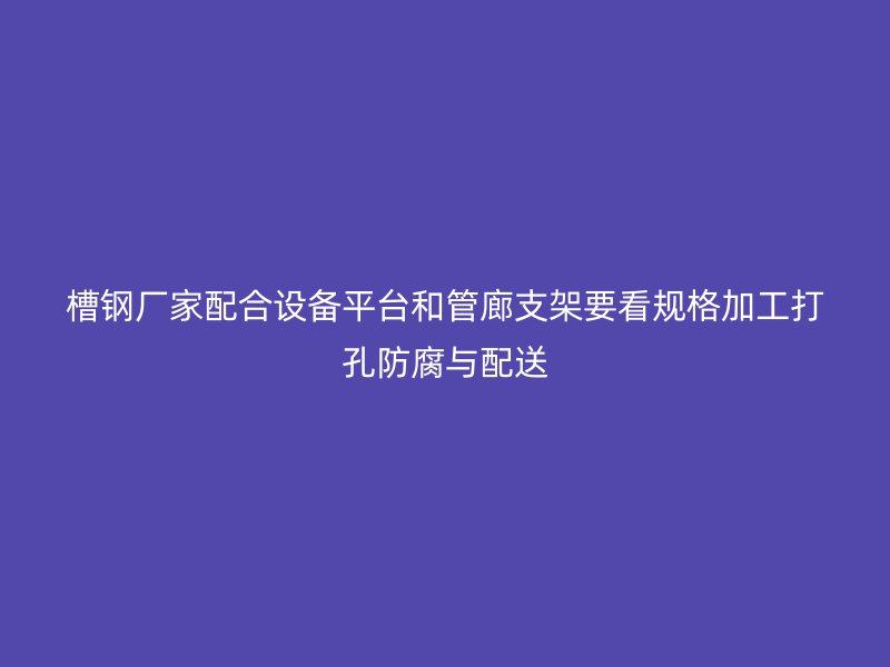 槽鋼廠家配合設備平臺和管廊支架要看規(guī)格加工打孔防腐與配送