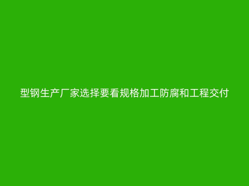 型鋼生產(chǎn)廠家選擇要看規(guī)格加工防腐和工程交付