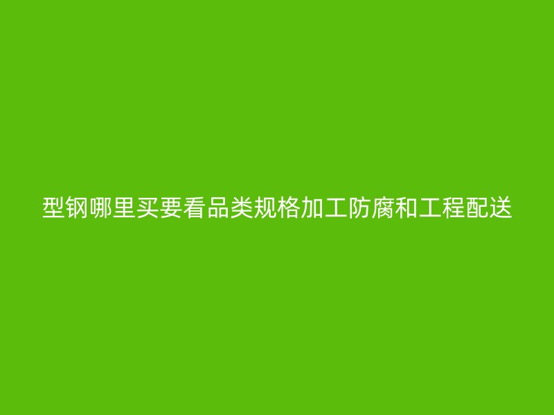 型鋼哪里買要看品類規(guī)格加工防腐和工程配送