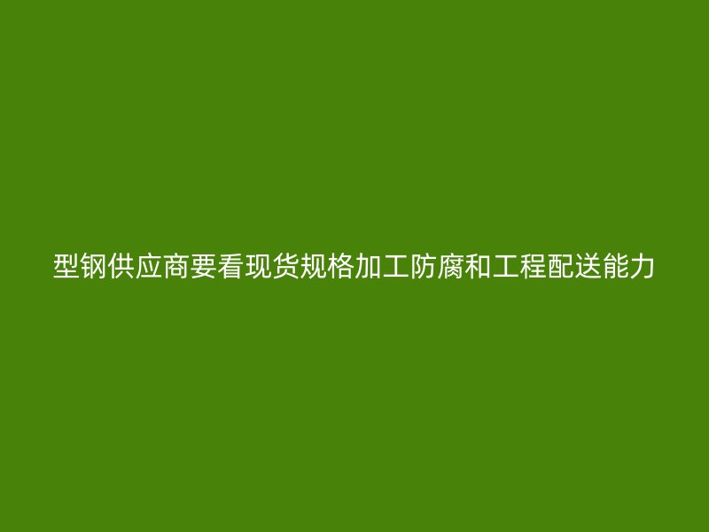 型鋼供應(yīng)商要看現(xiàn)貨規(guī)格加工防腐和工程配送能力