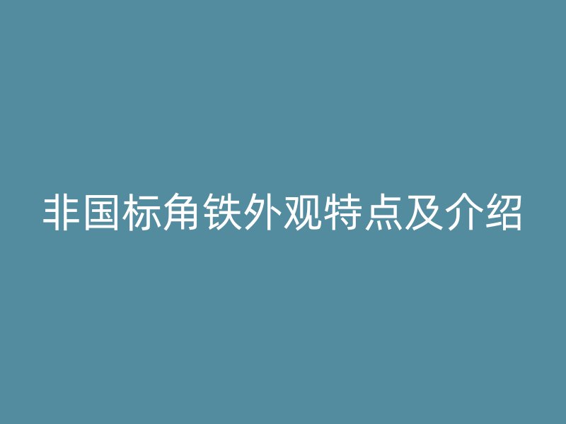 非國(guó)標(biāo)角鐵外觀特點(diǎn)及介紹